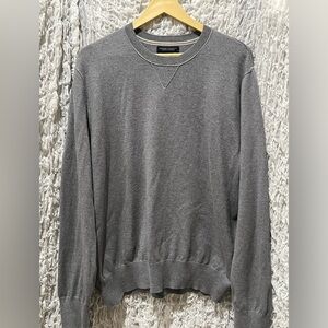 PREPPY CREWNECK Banana Republic Heather Gray LONG SLEEVE Sweater MENS SIZE XL